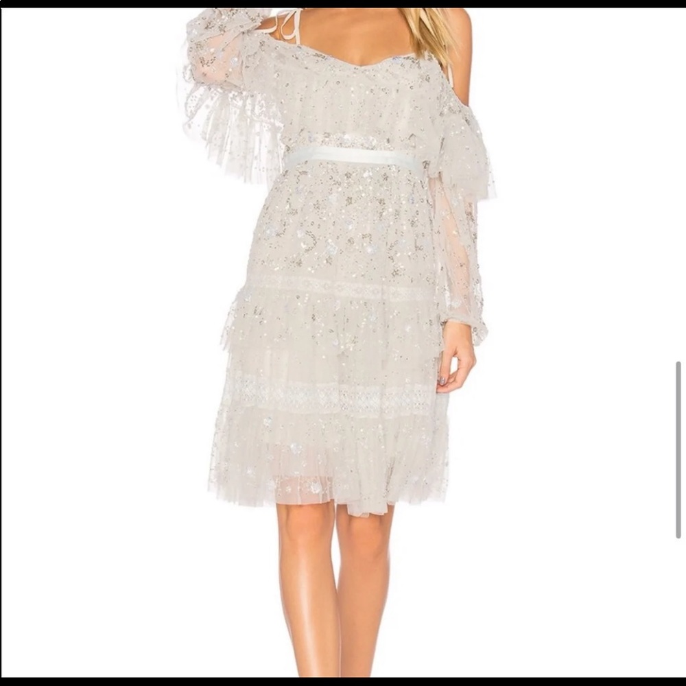 Needle And Thread Supernova Beaded Ruffle Dress - image 5